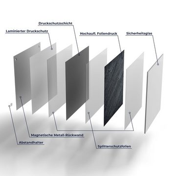 DEQORI Magnettafel 'Klassischer Schieferstein', Whiteboard Pinnwand beschreibbar