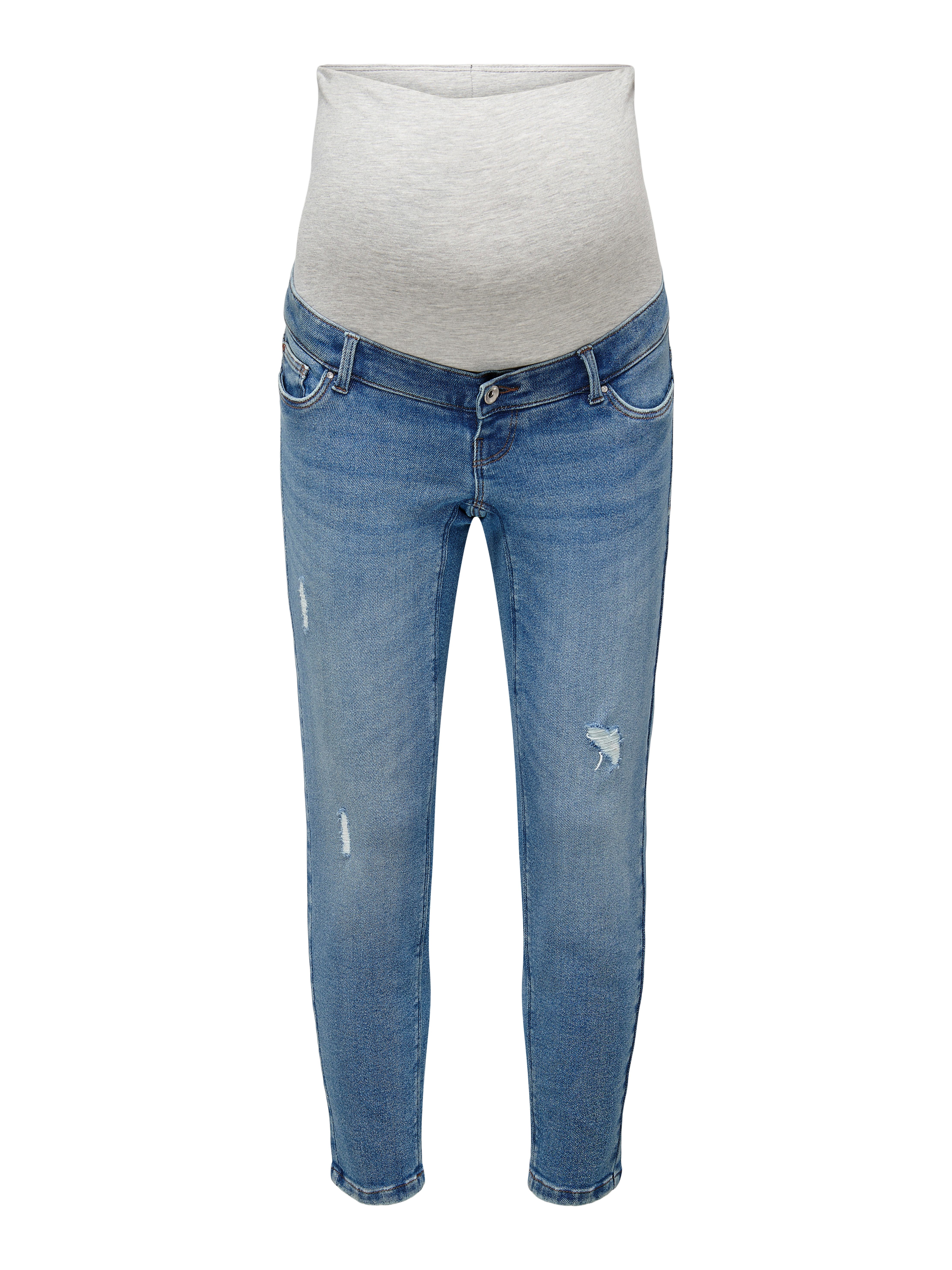 ONLY MATERNITY Umstandsjeans OLMCATWALK HW MOM AK DES DNM PIM040 NOOS aus Baumwollmischung, mit Elasthan, elastisches Material – Bild 4 von 5