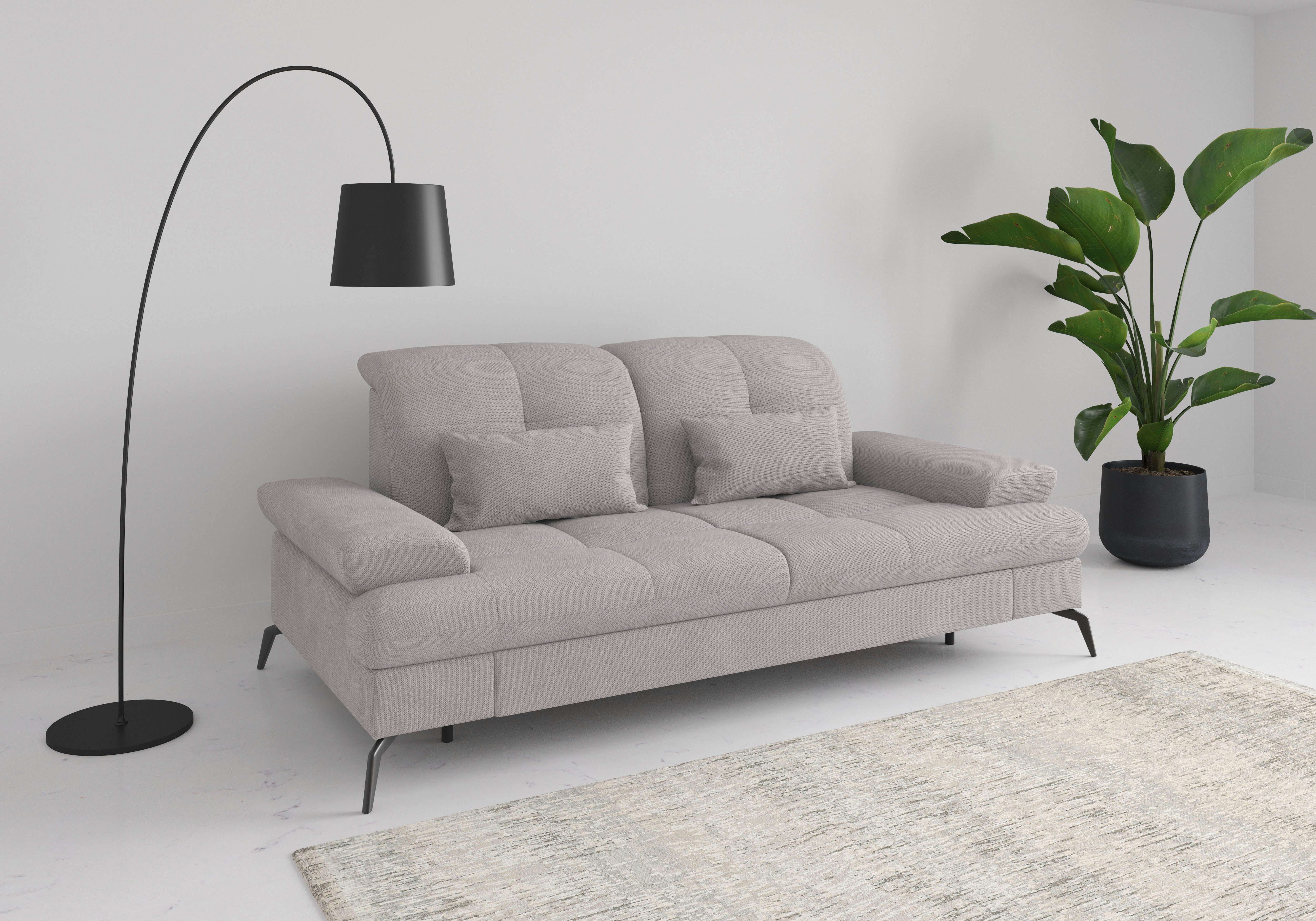 sit&more 3-Sitzer Amica, inkl. Sitztiefenverstellung und Armteilverstellung, wahlweise mit Kopfteilverstellung und Bettfunktion