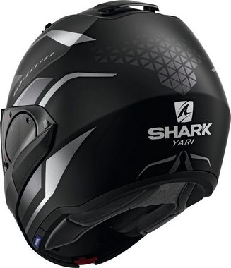 SHARK HELMETS Motorradhelm Shark Evo-ES Yari schwarz-anthrazit matt, Klapphelm, Systemhelm, mit Anti-Beschlag-Visier, Sonnenblende