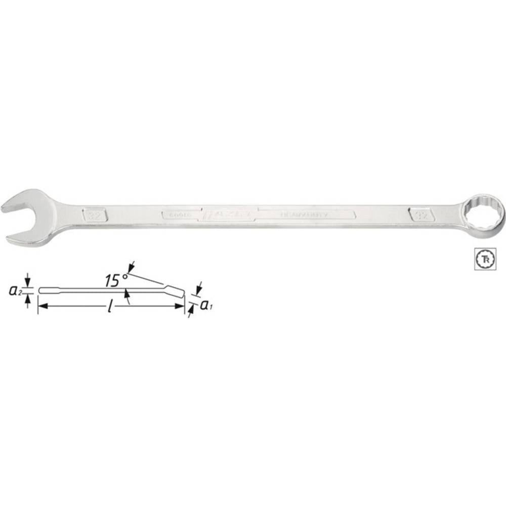 HAZET Ringschlüssel Ring-Maulschlüssel, extra lang, SW 12 600LG-12