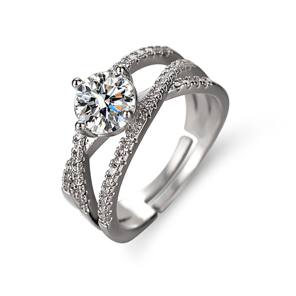 The Beauty House Fingerring Verlobungsring silberfarbiger günstig online kaufen