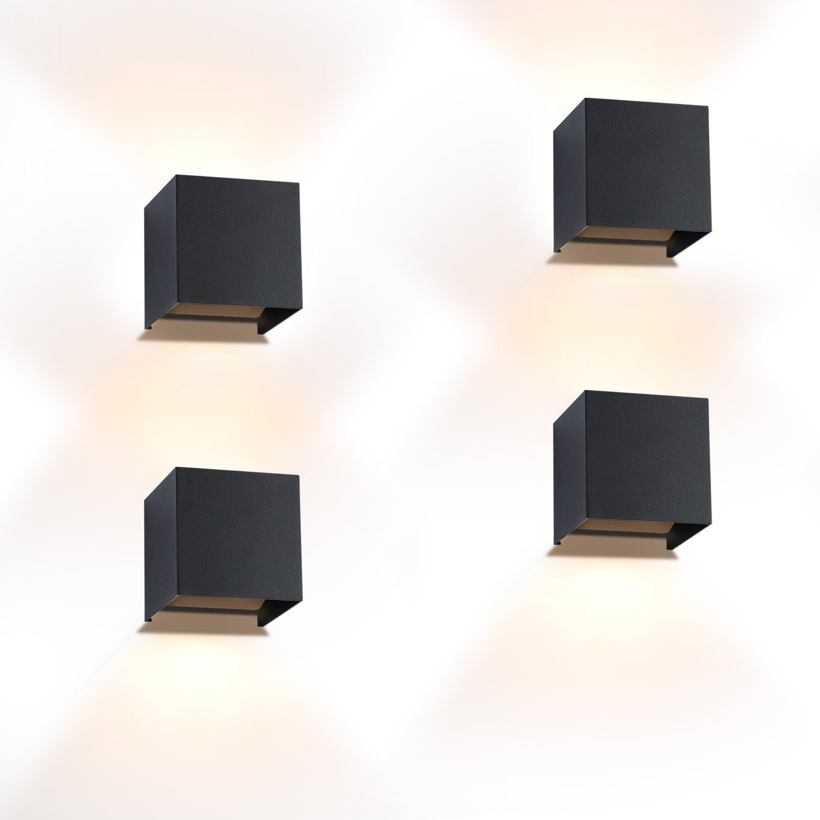 ZMH LED Wandleuchte Innen G9 Außen Up Down Wandlampe Außenwandleuchte Wohnzimmer, Mit Leuchtmittel, 3000K Warmweiß, Einstellbarer Strahl – Bild 2 von 5