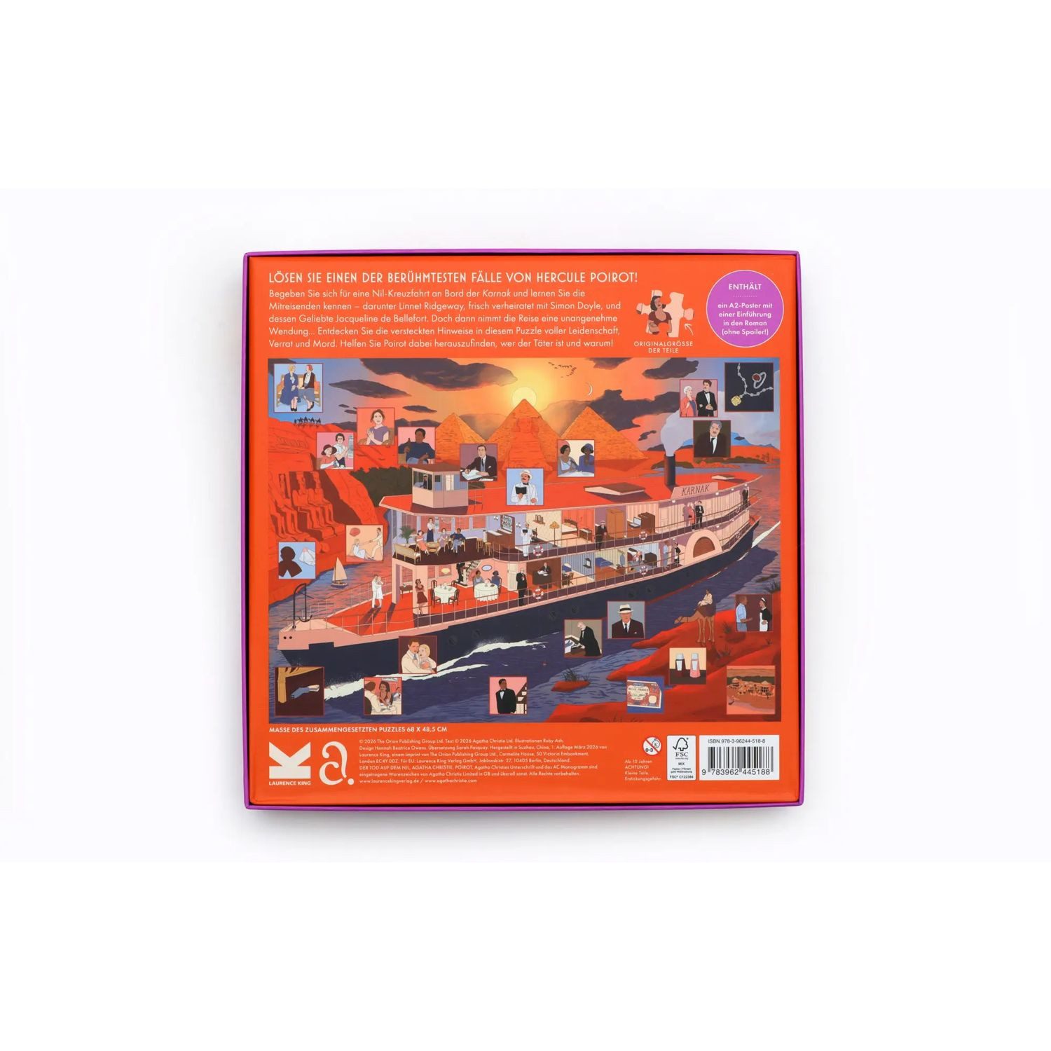 Laurence King Puzzle Die Welt von Agatha Christie: Tod auf dem Nil, 1000 Puzzleteile