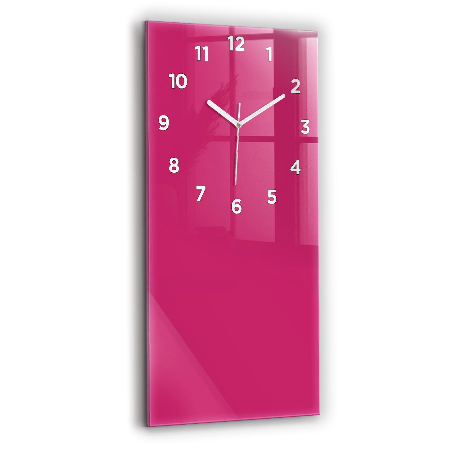 Tulup Wanduhr Glasuhr Rechteckige Wanduhr 30 x 60 cm Uhr aus Gehärtetem Glas