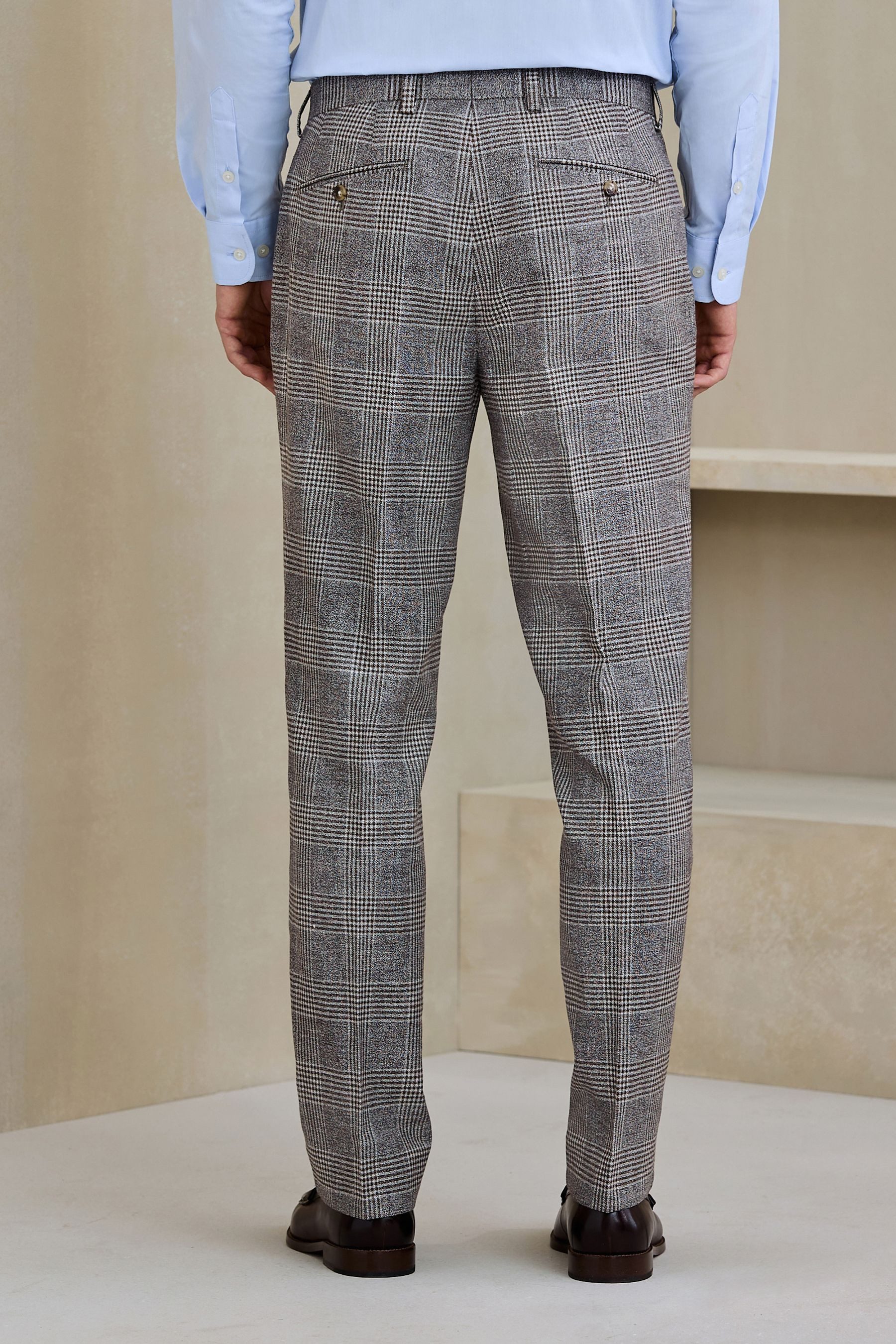 Next Anzughose Tailored Fit Anzughose mit Karomuster (1-tlg)