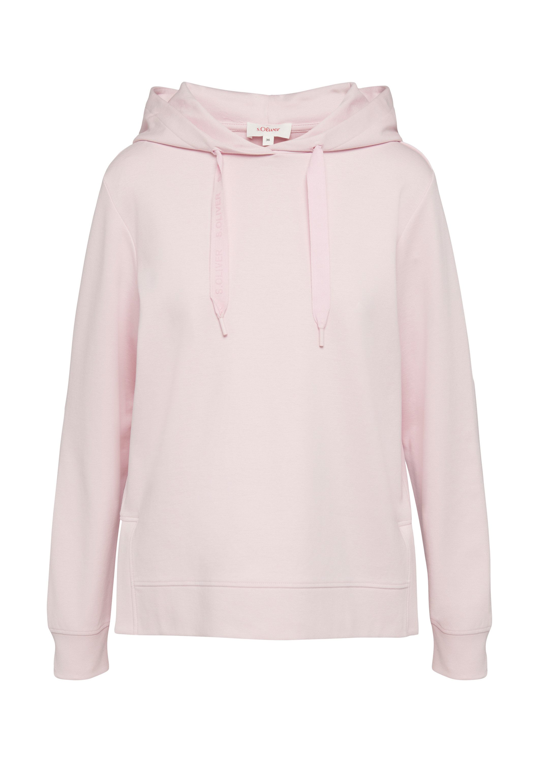 s.Oliver Sweatshirt Sweatshirt Weiches Kapuzensweatshirt mit seitlichen Sch günstig online kaufen