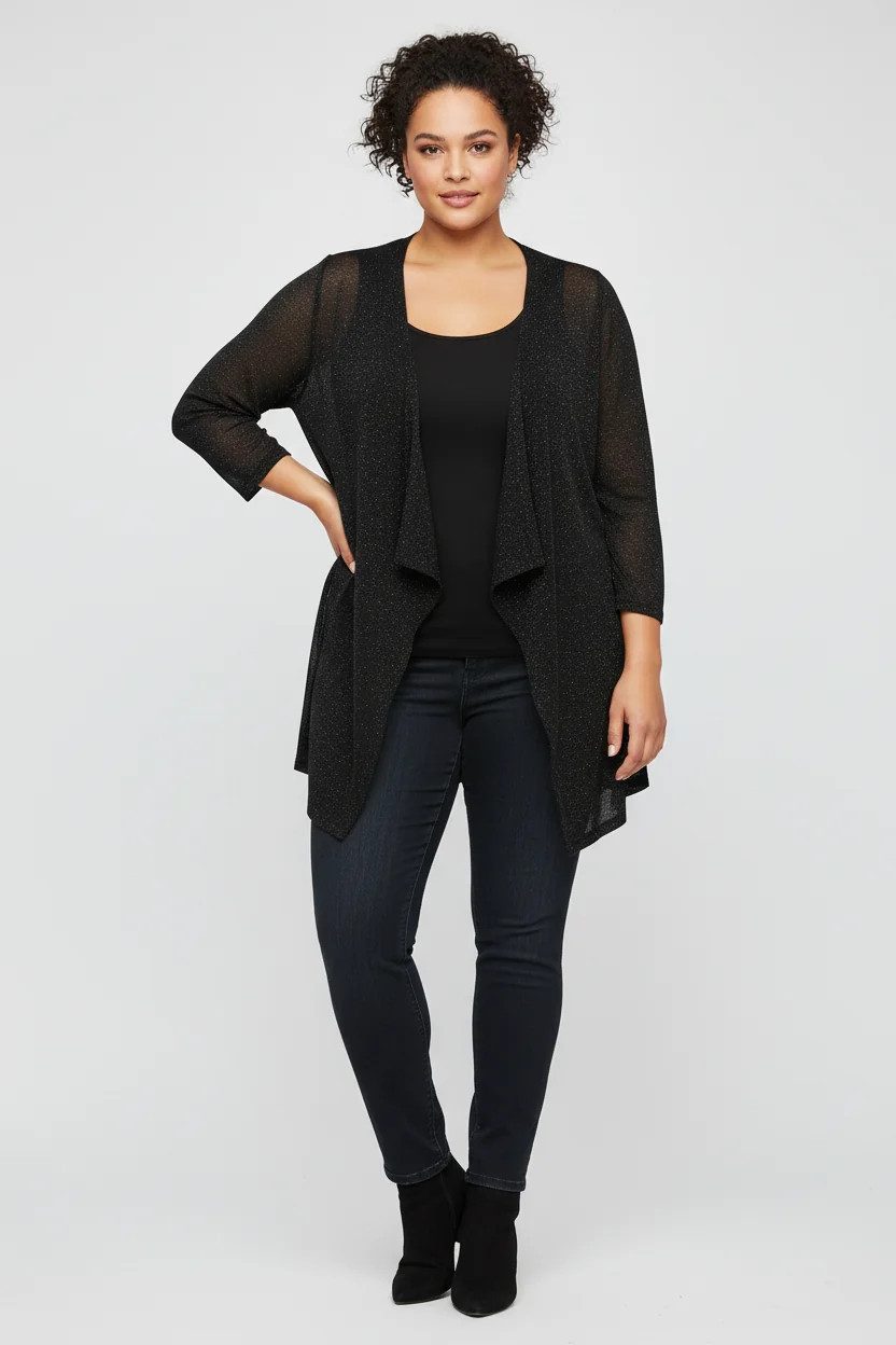 Shape of You Blusenjacke Glitzernder Cardigan