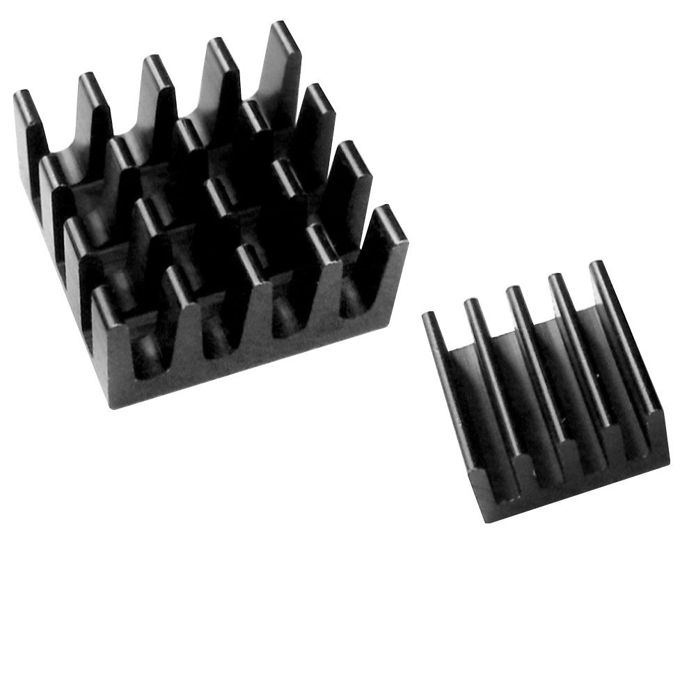 Computer-Kühler 2 teiliges Kühlkörper Set für Raspberry Pi, schwarz