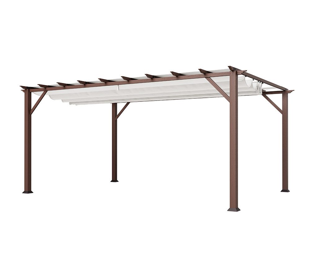 Paragon Pergola Florenz 1116, (1-tlg., Pergola, Sonnensegel), Konstruktion aus Aluminium