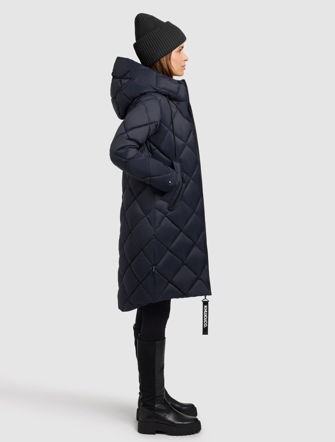 khujo Wintermantel Khujo Linda (1-tlg) Eingrifftaschen mit Magnetverschluss