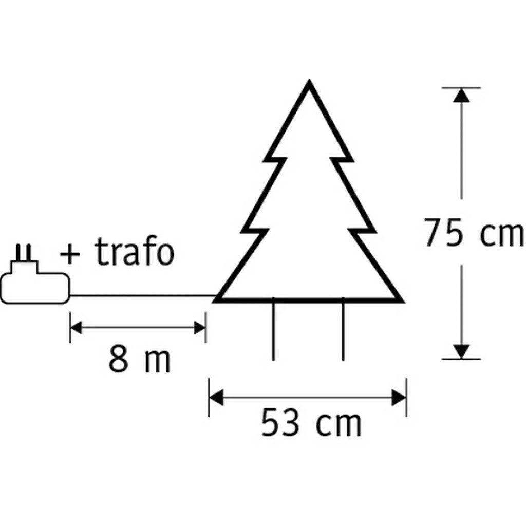 edelman LED Baum Luca Lighting Gartenstecker Garden d´Light Neon Tanne schw günstig online kaufen