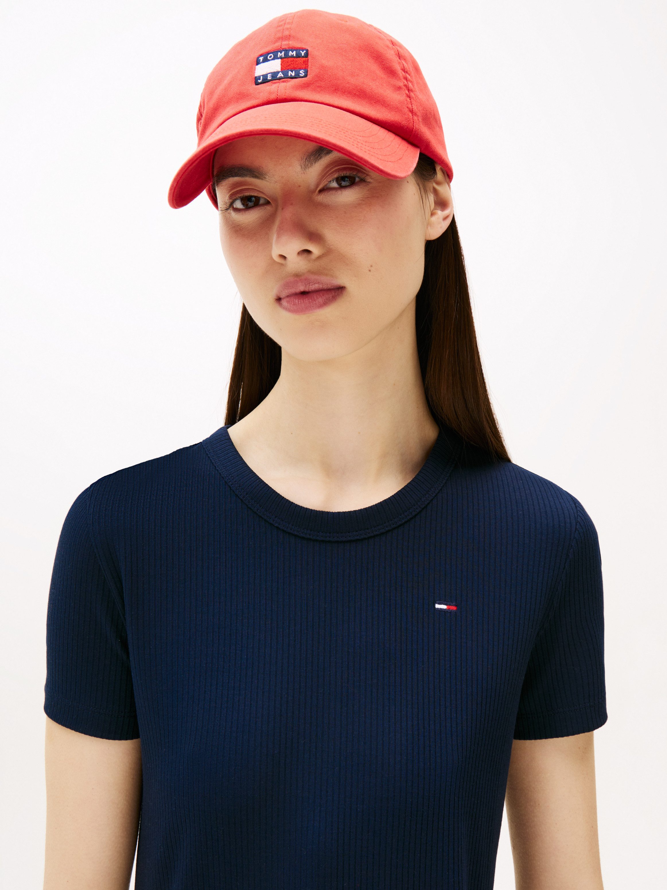 Tommy Jeans Jerseykleid TJW RIB BODYCON MIDI DRESS mit gerippter Struktur