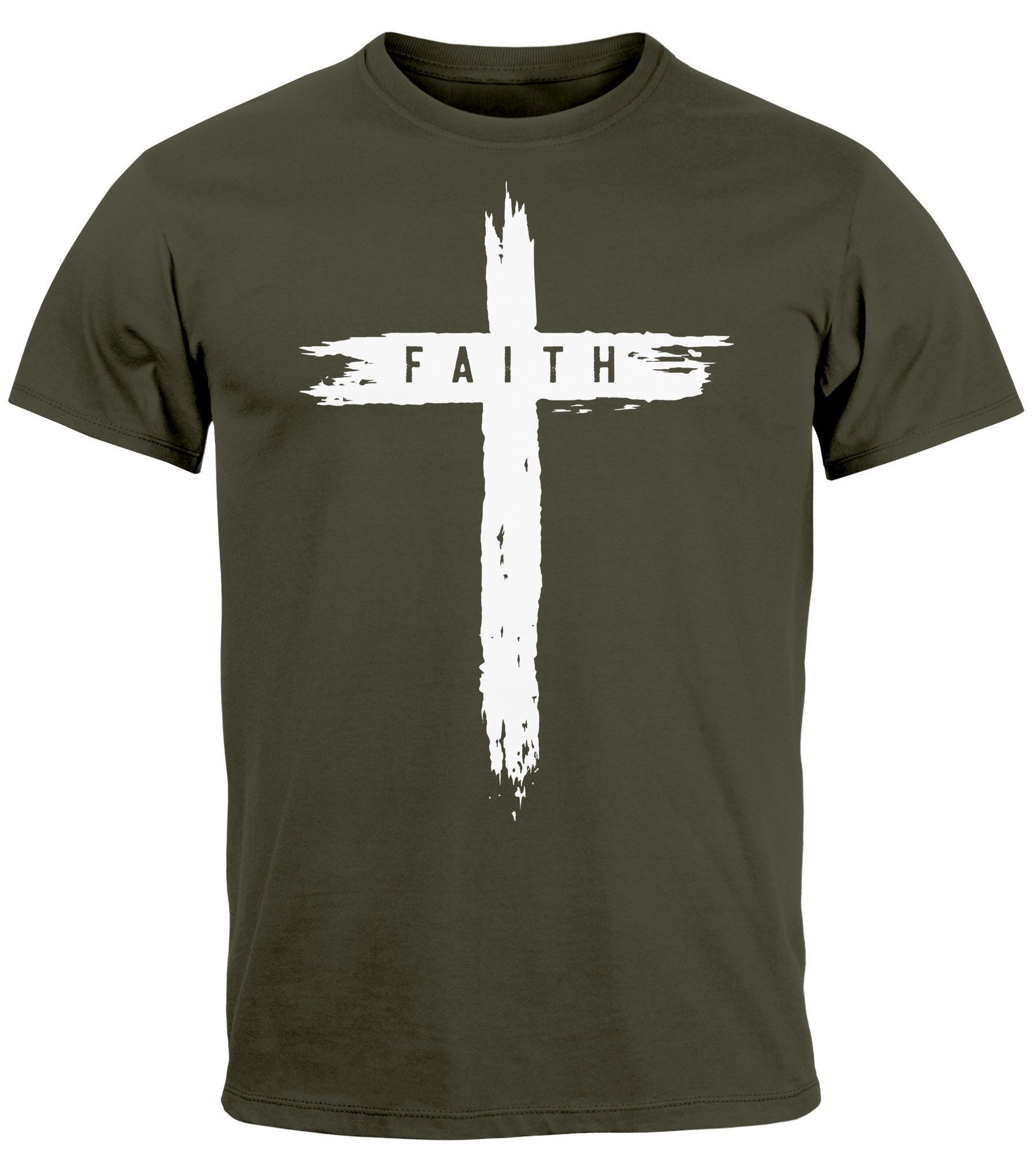 Neverless Print-Shirt Herren T-Shirt Printshirt Aufdruck günstig online kaufen