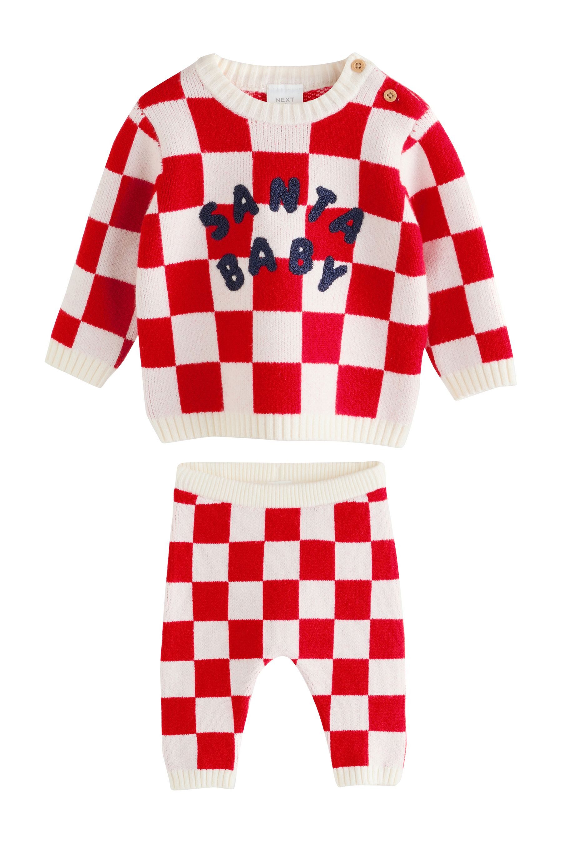 Red Santa Checkerboard