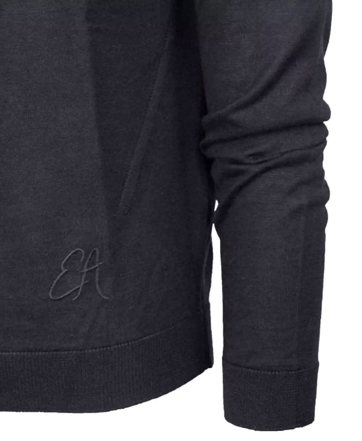 Emporio Armani Strickpullover Damen Pullover Feinstrick Schulterfreier Boot-Ausschnittlinie Dekoratives Band mit glänzenden Metall-Endstücken