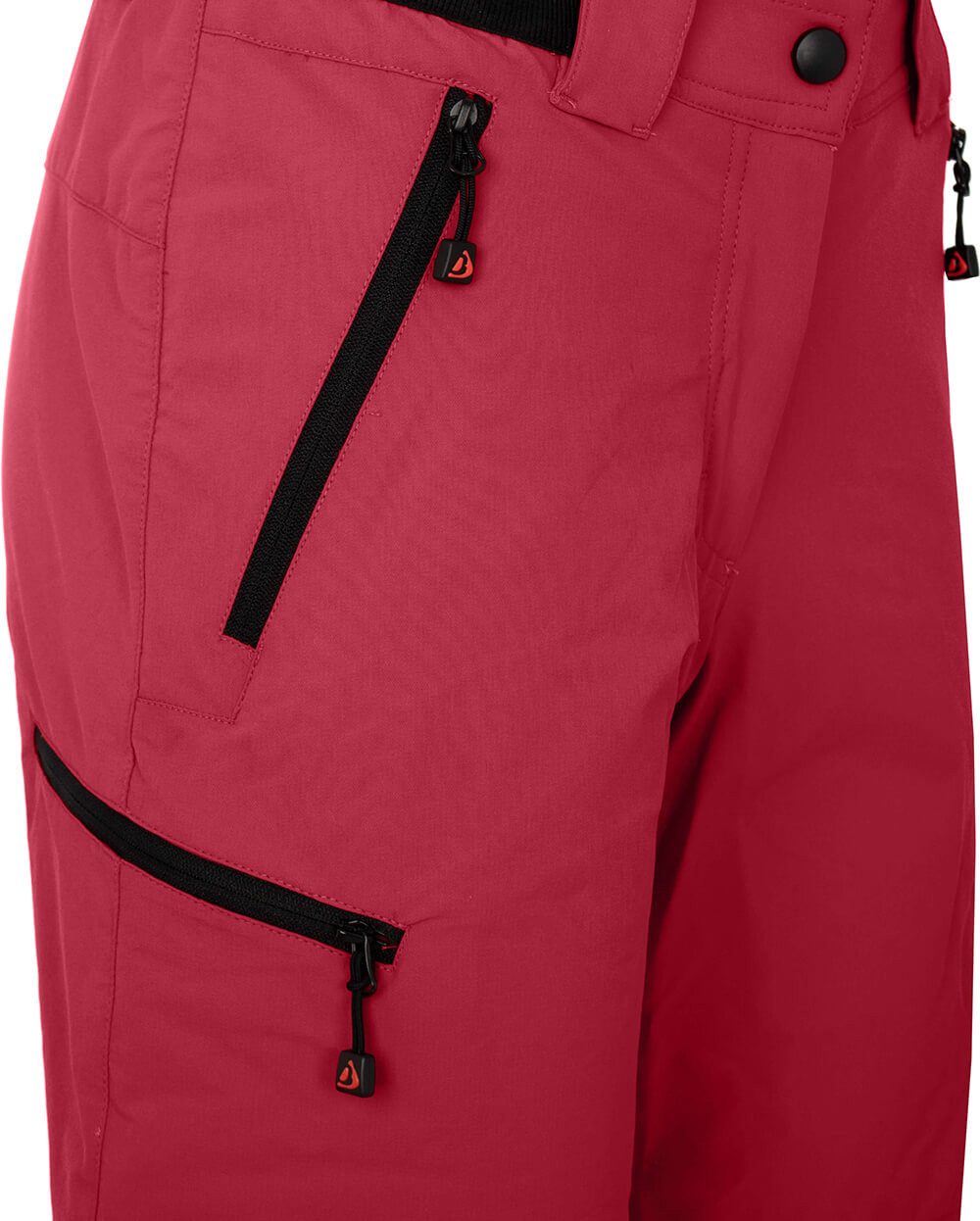 Bergson Outdoorhose VIDAA COMFORT Bermuda Damen Wandershorts, leicht, strapazierfähig, Normalgrößen, rot – Bild 3 von 4