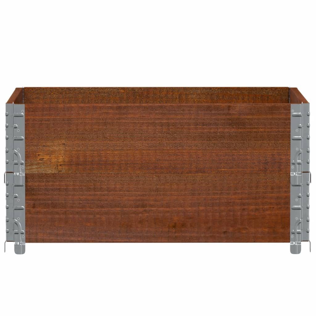 vidaXL Palettenbett Paletten-Aufsatzrahmen 2 Stk. Braun 80x60 cm Massivholz Kiefer (2-tlg)