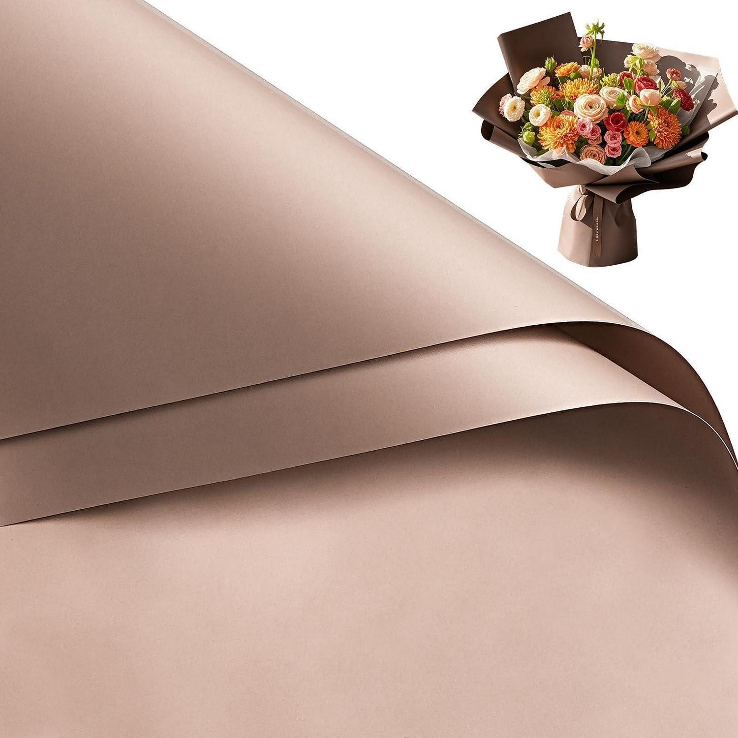 LuxusKollektion Geschenkpapier Geschenkpapier Braun 57x57cm 20 Blatt, (20St)