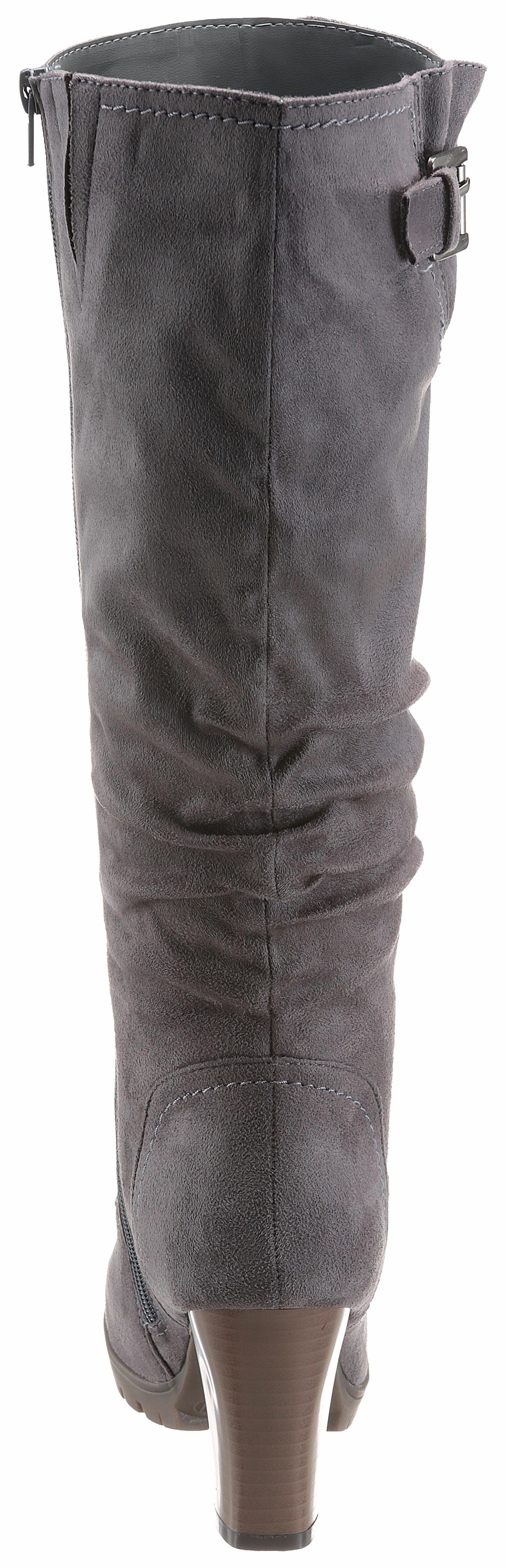 Aniston SHOES Stiefel mit Raffungen am slouchy Schaft - NEUE KOLLEKTION