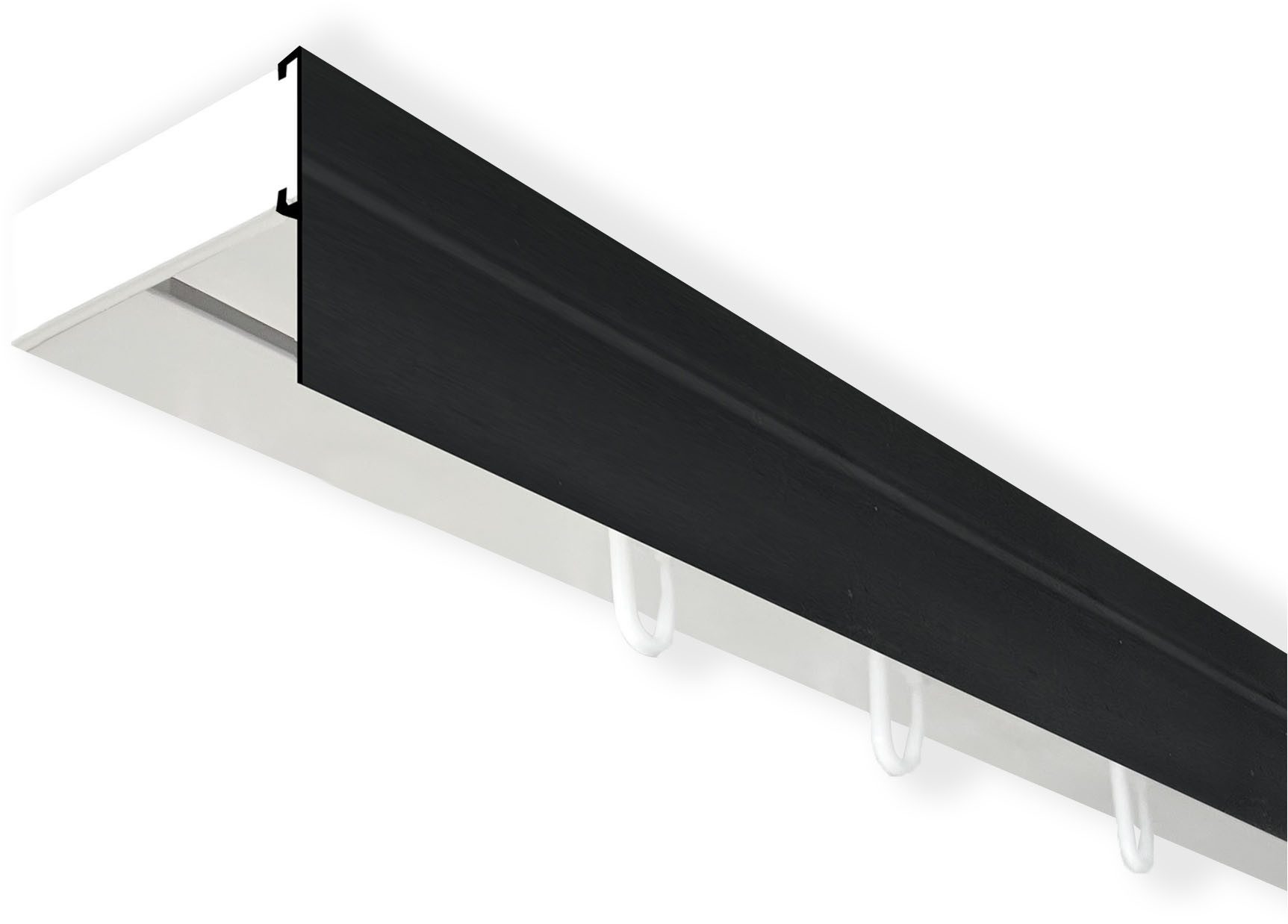 SN DECO GROUP Gardinenschiene Vorhangschiene SH (1) mit Blende 5 cm, 1-läufig, Fixmaß, mit Bohren, verschraubt, Kunststoff