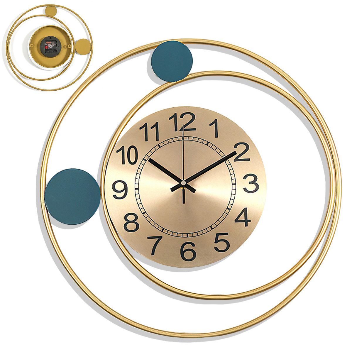 DOPWii Wanduhr Moderne Wanduhr, 42*42*4 Stummes günstig online kaufen