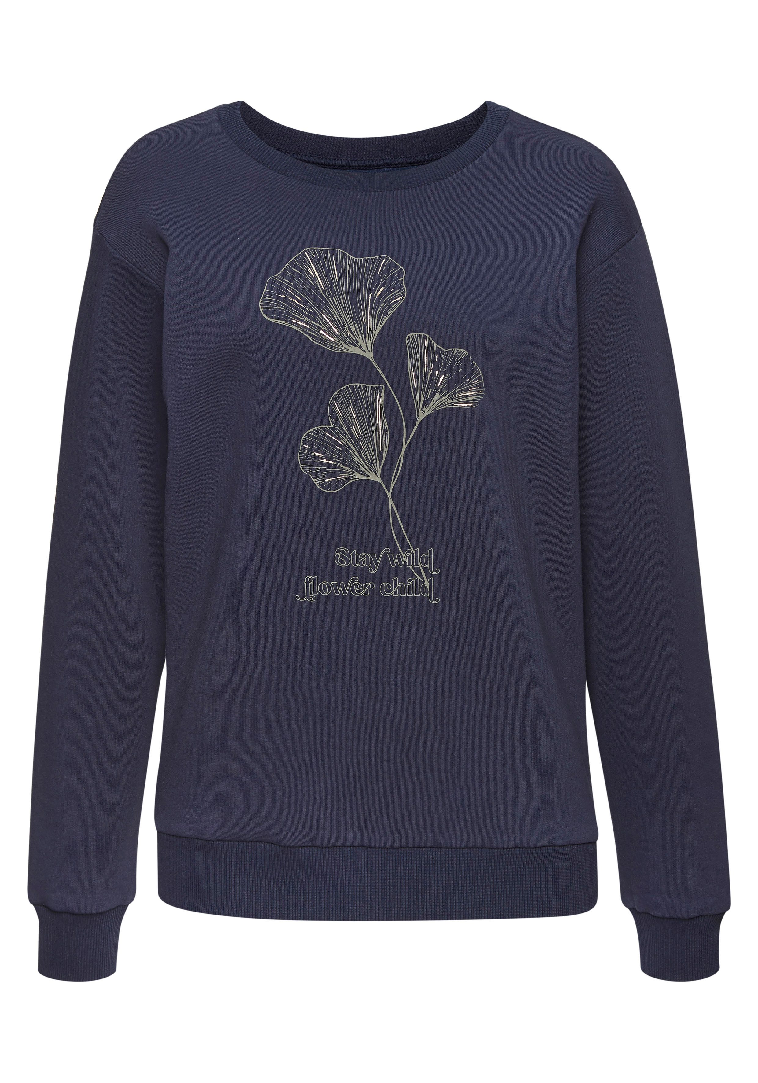 LASCANA Sweatshirt mit glänzenden Druckdetails, Loungewear. € 39,99