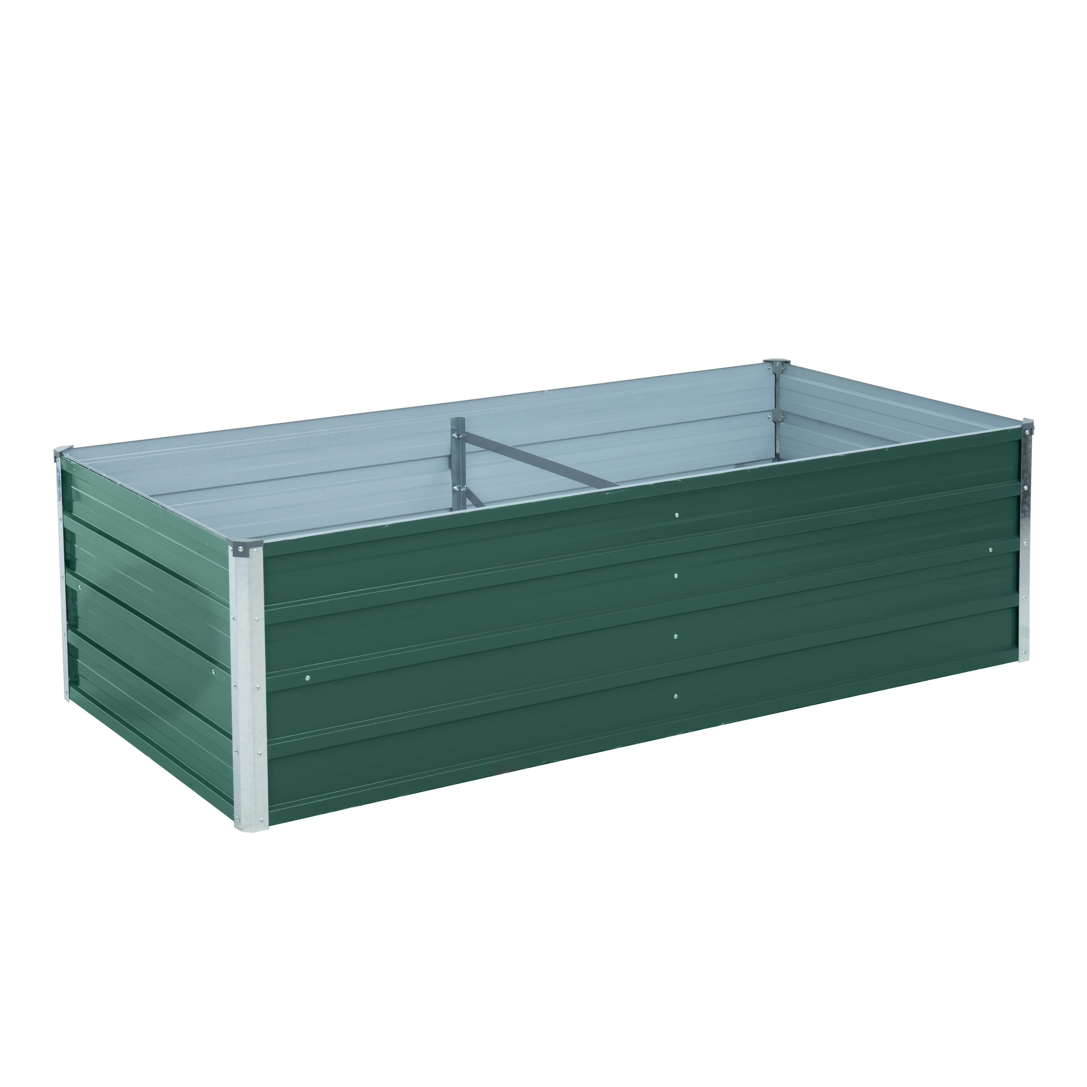 ESTEXO Hochbeet Metall Blumenbeet 160x80x45 cm Grün Pflanzbeet Gemüsebeet Pflanzkast