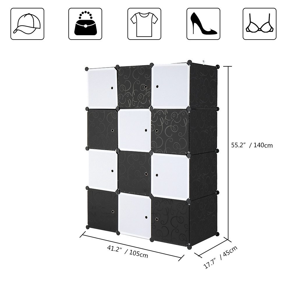 VINGLI Kleiderschrank DIY Regalsystem Steck Regal günstig online kaufen