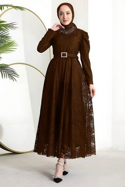 Modabout Maxikleid Langes Kleider Abaya Hijab Kleid Damen - NELB0007D4645KHV (1-tlg)