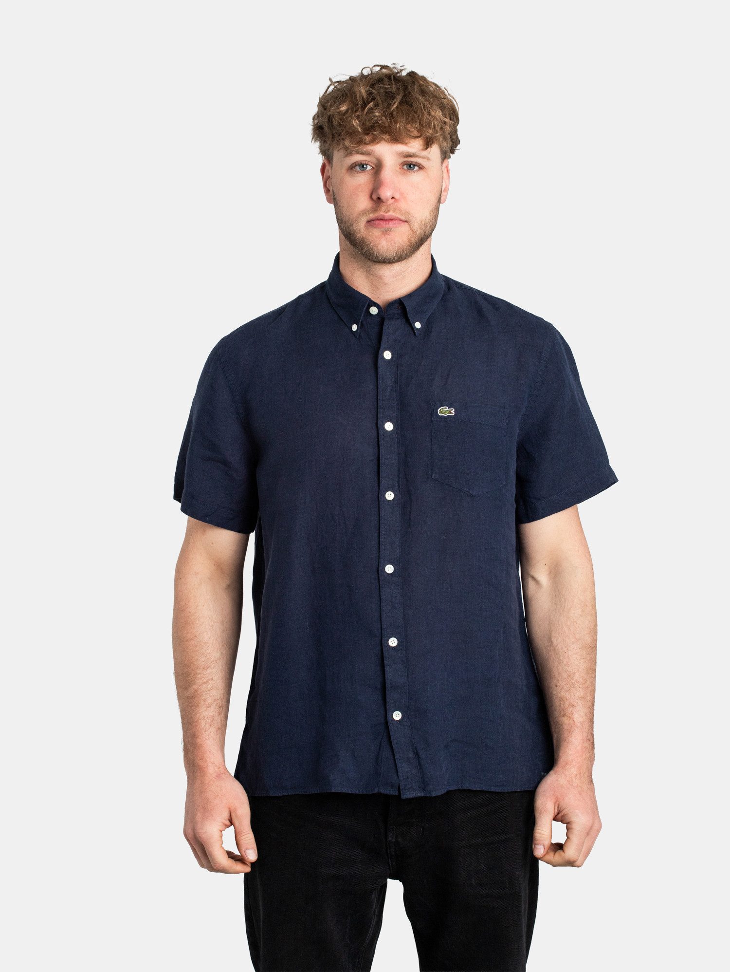 Lacoste Leinenhemd Lacoste Short Sleeve Linen Shirt