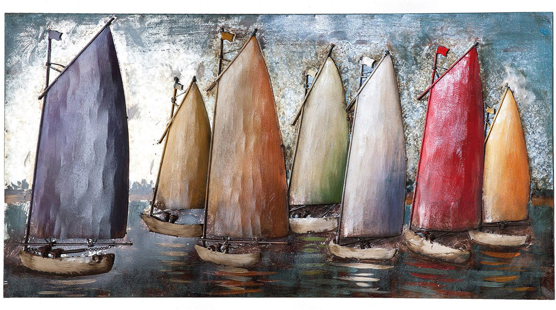 Casablanca by Gilde Metallbild Bild Sailing Regatta, Boote & Schiffe (1 St)