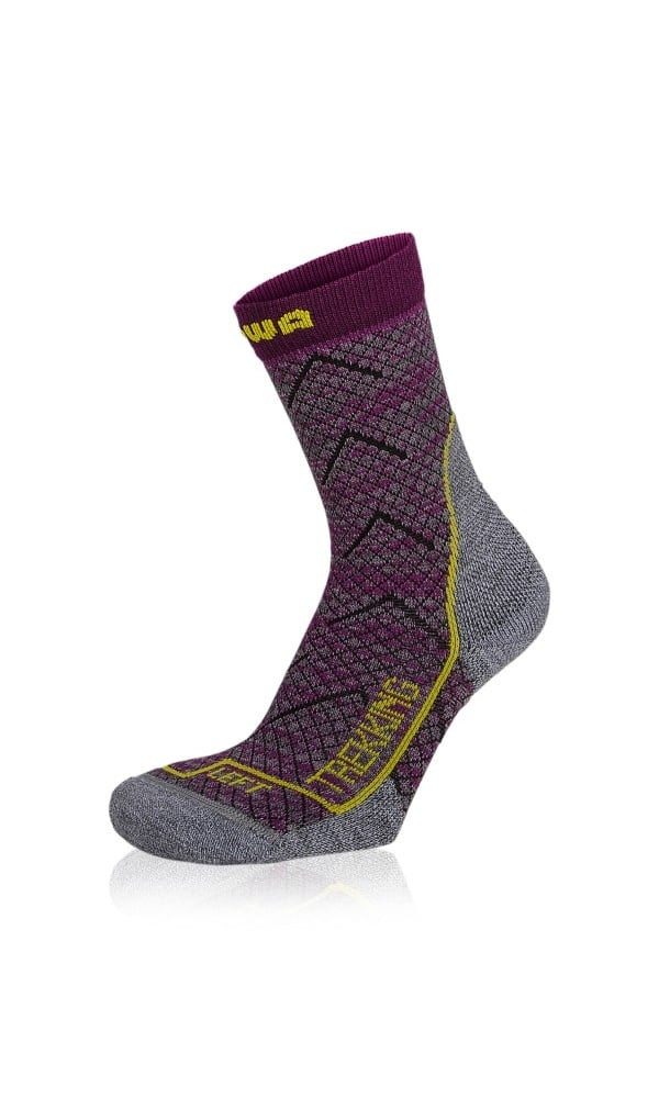 Lowa Wandersocken (Merinowolle, Wabenstruktur) violett Mädchen - 1 Paar