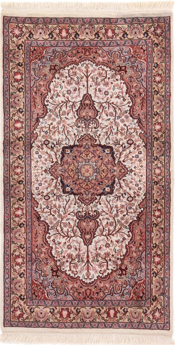 Orientteppich Indo Keshan 90x162 Handgeknüpfter Orientteppich, Nain Trading, rechteckig, Höhe: 12 mm