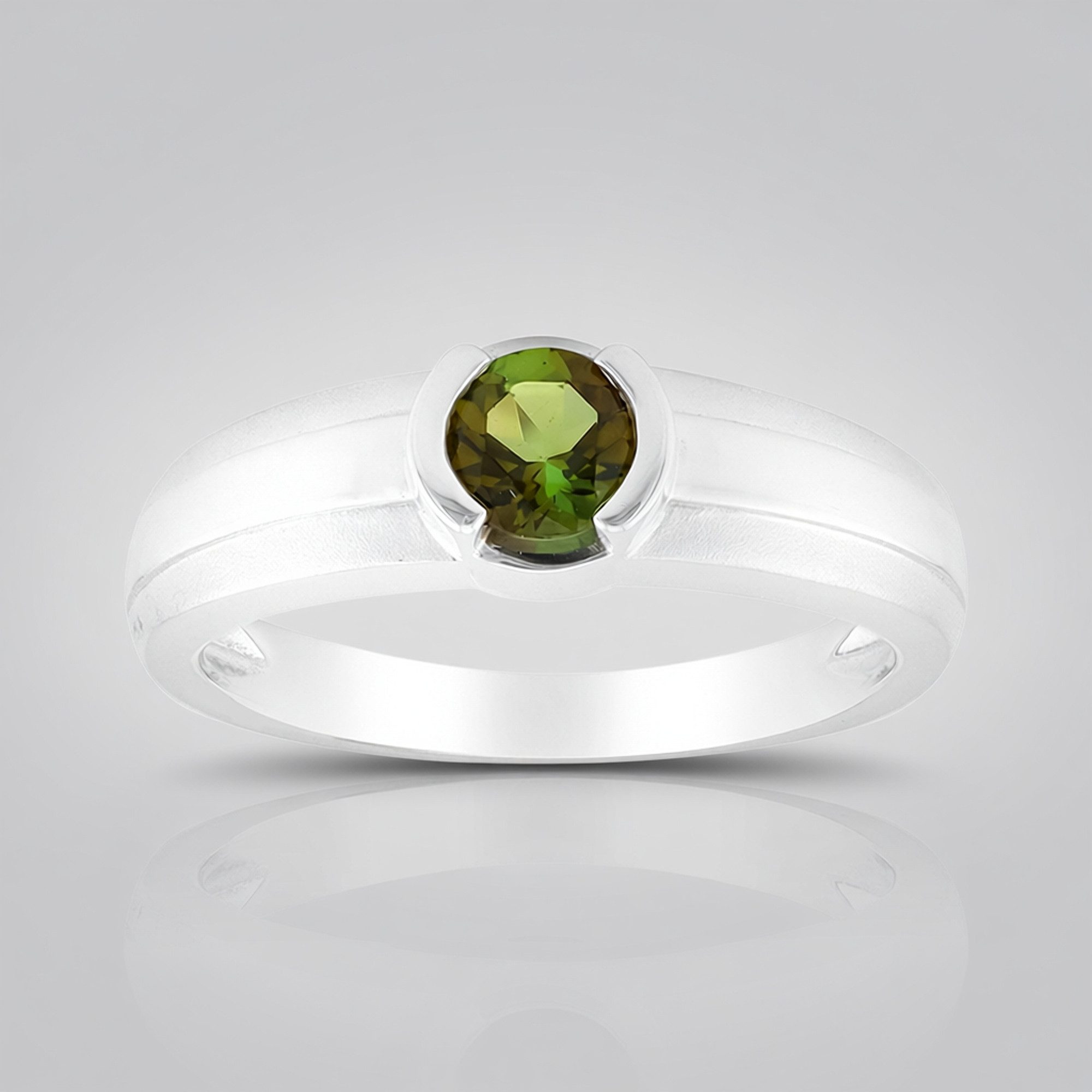 Cavill Solitärring Silberring mit grünem Turmalin 0,29 ct, Echtschmuck 925 günstig online kaufen