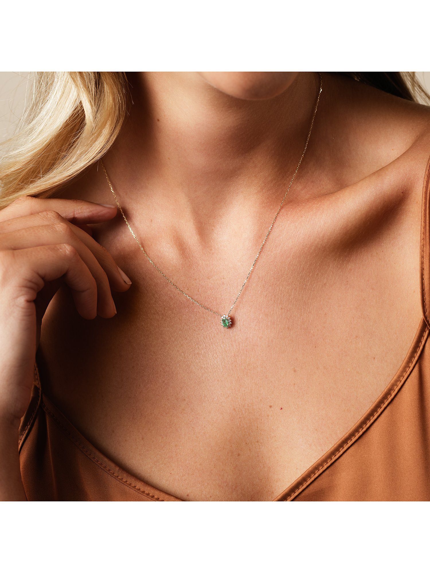 CHRIST Collier CHRIST Damen-Kette 585er Gelbgold 1 Smaragd günstig online kaufen