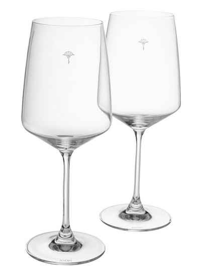 Joop! Weinglas JOOP! LIVING - SINGLE CORNFLOWER Rotweinglas 2er Set, Glas