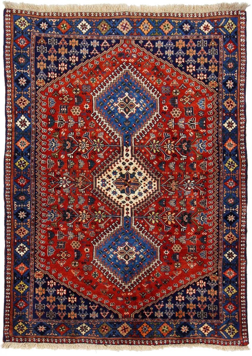 Orientteppich Yalameh Aliabad 105x143 Handgeknüpfter Orientteppich / Perserteppich, Nain Trading, rechteckig, Höhe: 12 mm