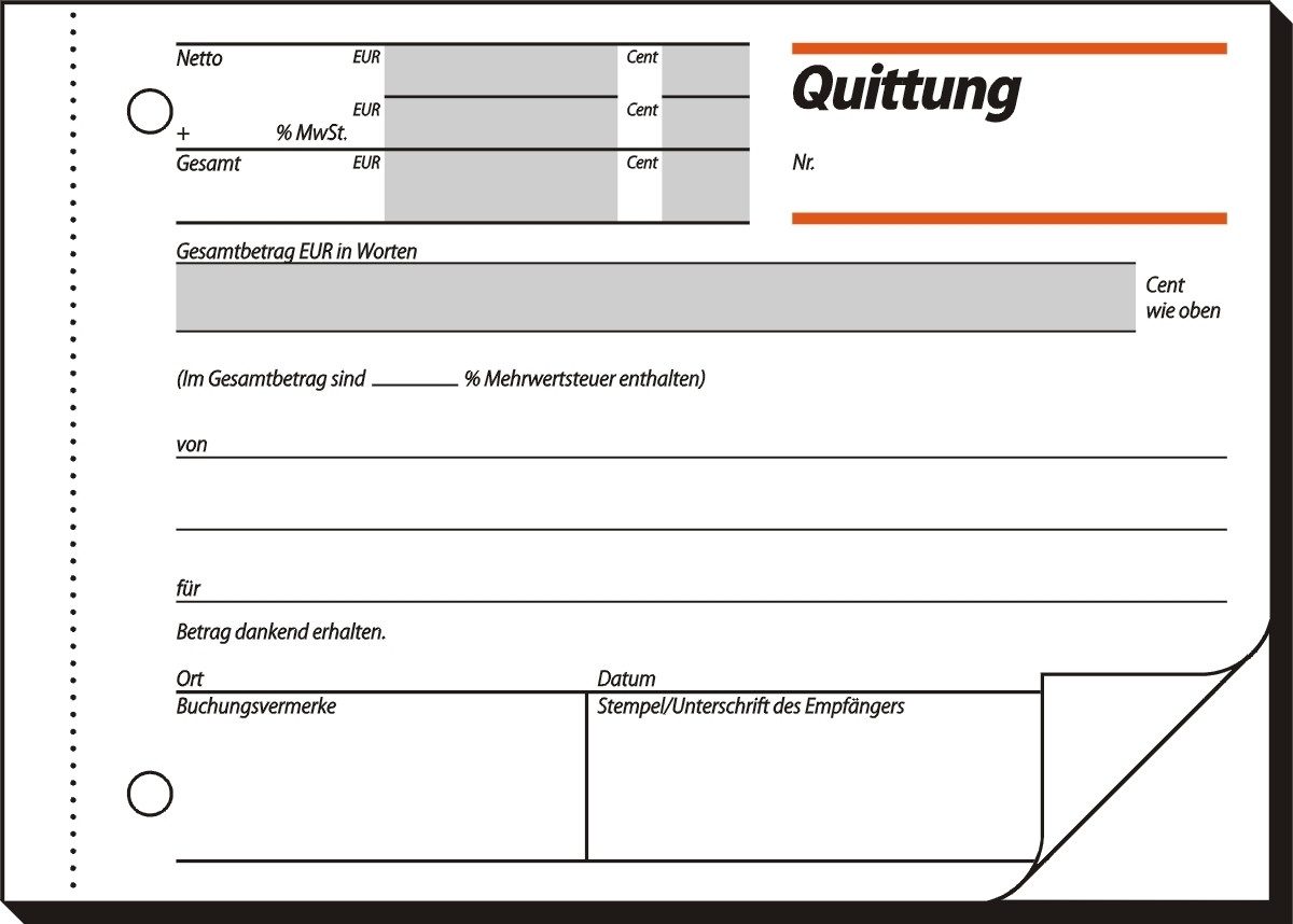 Thumbnail - Sigel Formularblock Formularbuch Quittung A6 VE=2x50 Blatt