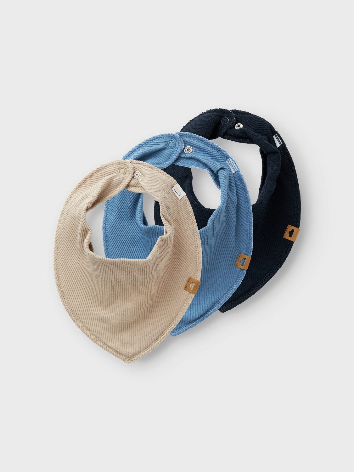 Name It Dreieckstuch NBNYVETTI 3P SCARF BIB NOOS, (Packung, 3-St), mit Druckknopf zum Verschließen