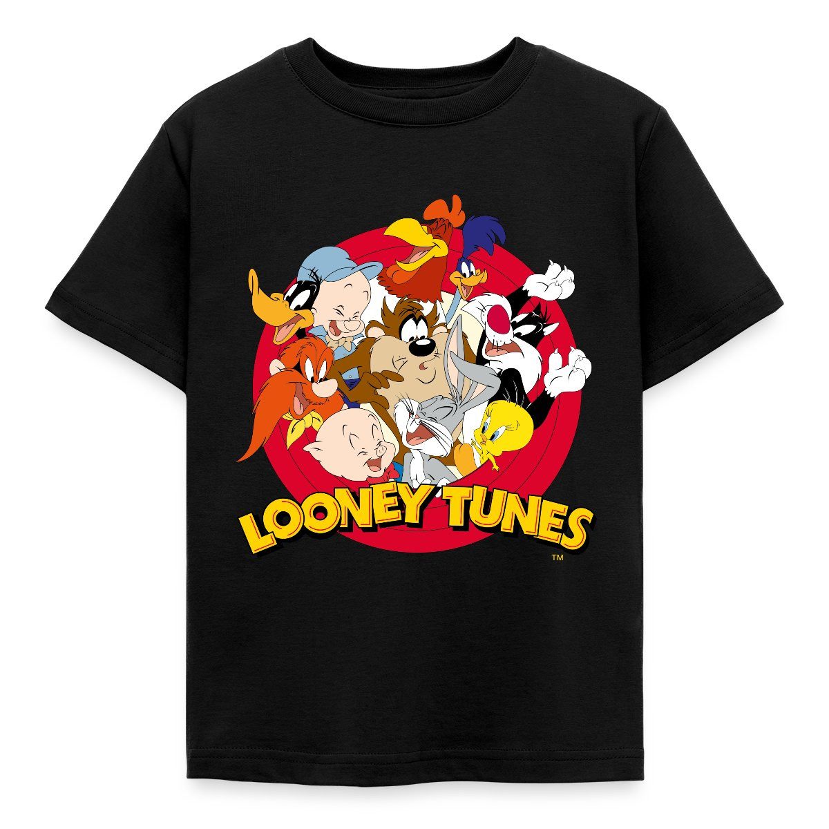 T-Shirt Looney Tunes Bugs Bunny Logo Gruppenbild Kinder T-Shirt