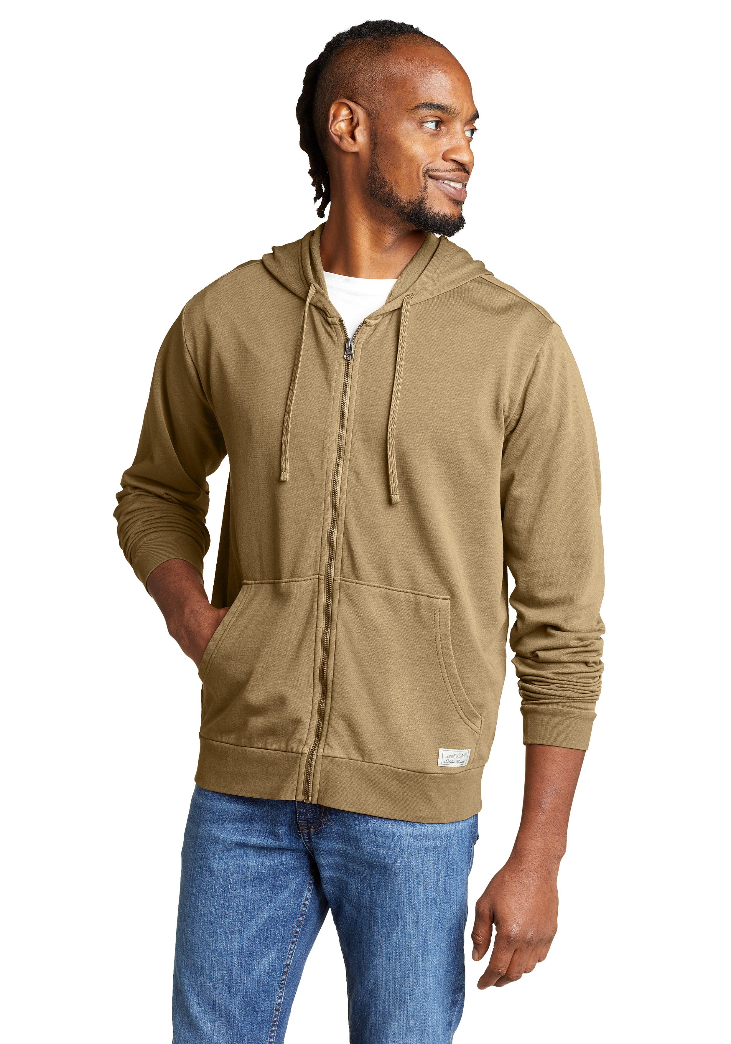 Eddie Bauer Kapuzensweatjacke Camp Fleece Kapuzenjacke Bronze