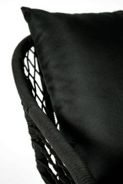 Kobolo 4-Fußstuhl Gartenstuhl RETRO BLACK schwarz - Metallgestell (aus Taslan, 1 St)