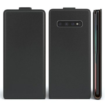 EAZY CASE Handyhülle Flipcase für Samsung Galaxy S10 6,1 Zoll, Tasche Klapphülle Handytasche zum Aufklappen Etui Kunstleder Schwarz