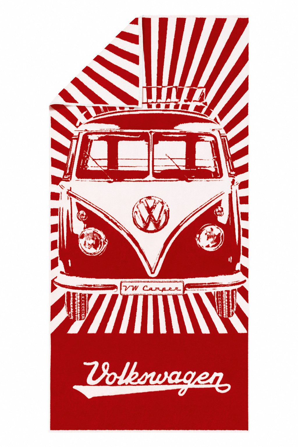 VW Collection by BRISA Handtuch Volkswagen Handtuch im VW T1 Bulli Bus Design, gewebt (1-St), Jacquard-Qualität