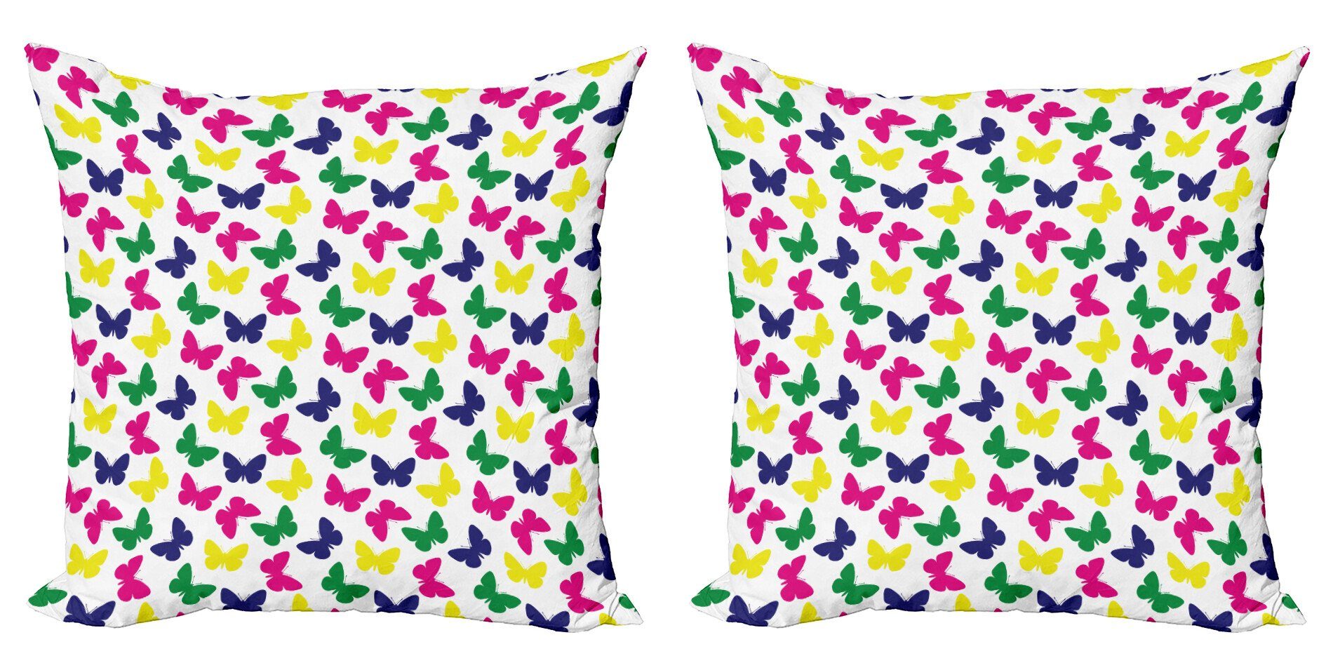 Kissenbezüge Modern Accent Doppelseitiger Digitaldruck, Abakuhaus (2 Stück), Modern Romantische Schmetterlings-Kinder