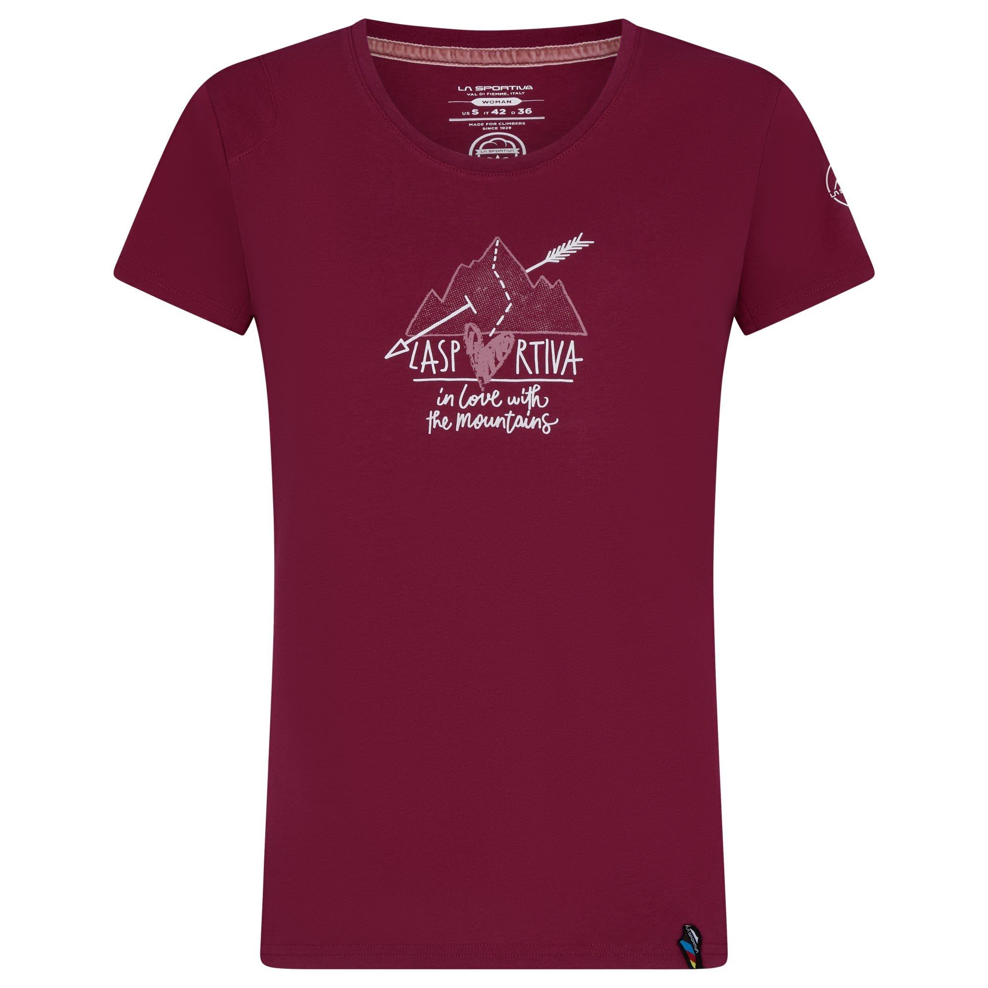 La Sportiva T-Shirt La Sportiva W Alakay T-shirt Damen Kurzarm-Shirt Red Plum