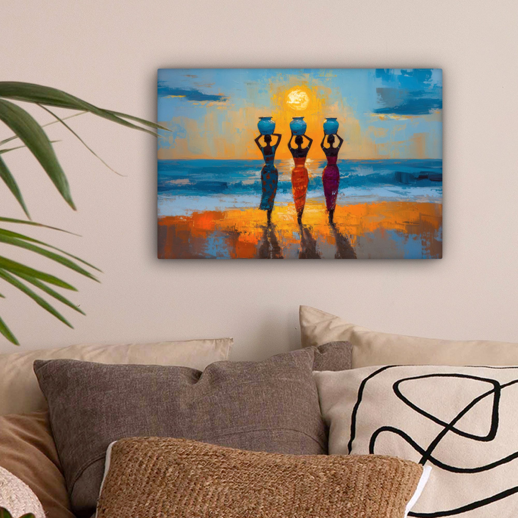 OneMillionCanvasses® Leinwandbild Frauen - Strand - günstig online kaufen