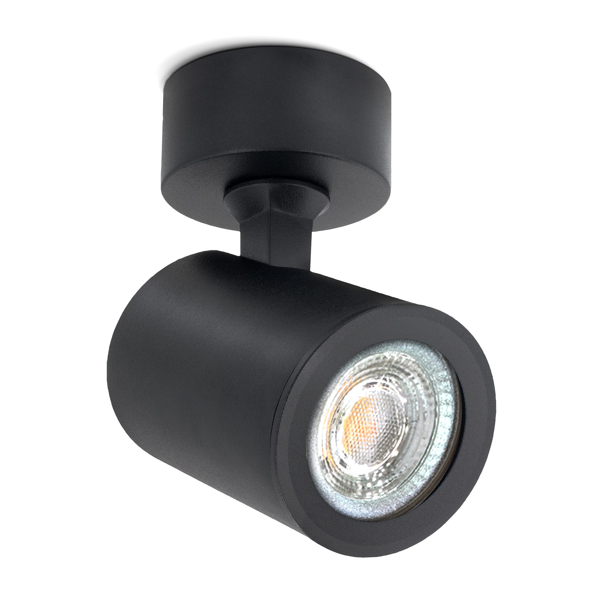 linovum LED Aufbaustrahler TENJO Spotstrahler schwenkbar mit LED GU10 3in1 warm neutral kalt 6W, Tageslichtweiß, Warmweiß, Neutralweiß