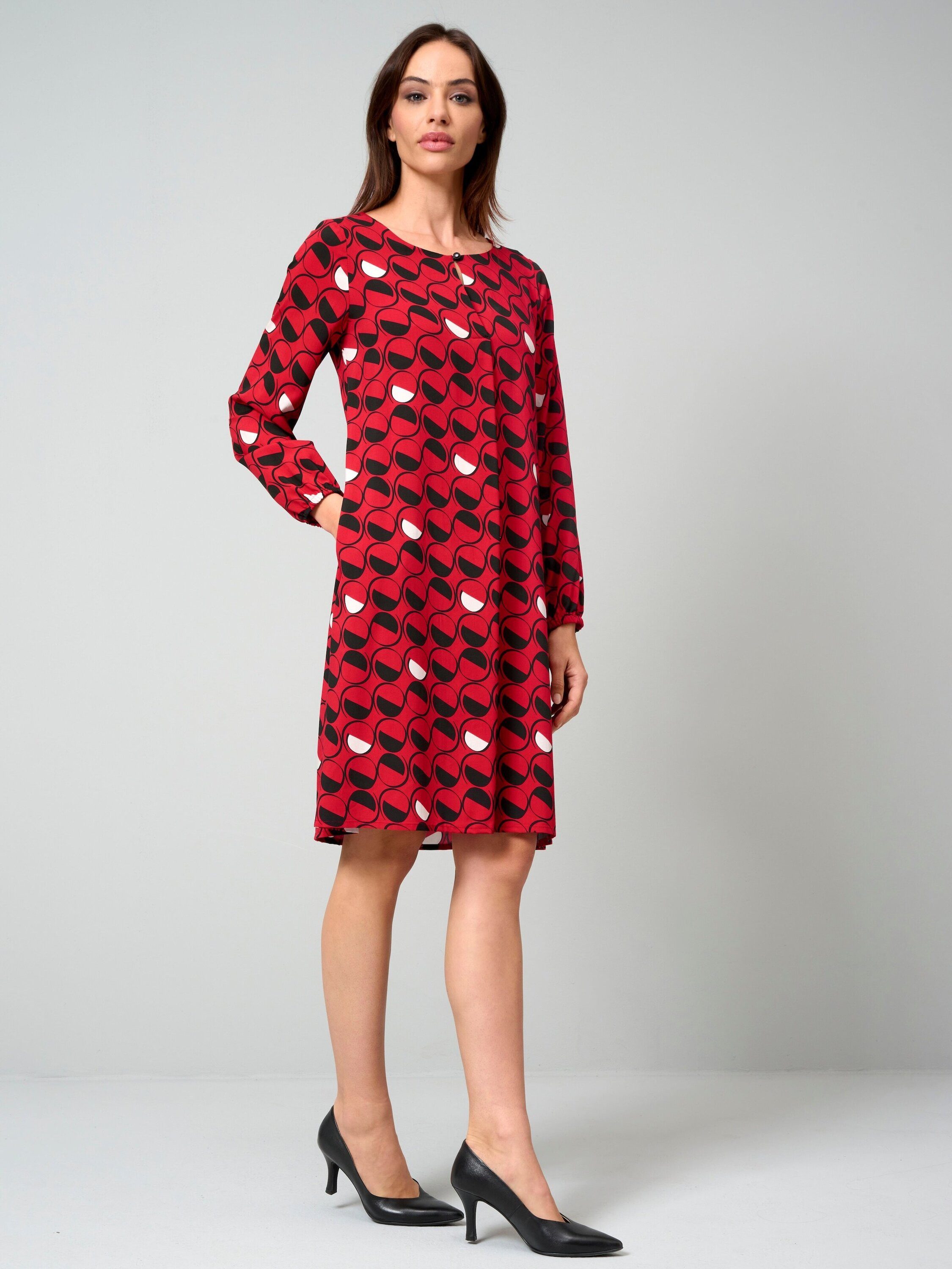 Alba Moda Druckkleid Kleid mit grafischem Dessin